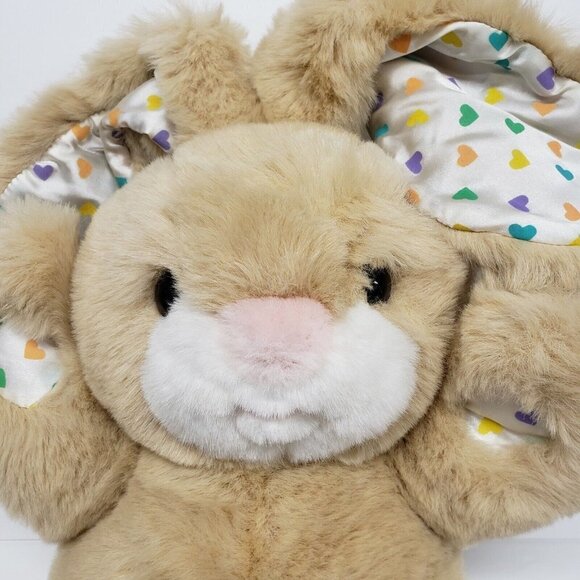 Commonwealth 14" Lush Plush Bunny Rabbit Hearts Vintage 1988 Made in Korea Plush - Picture 3 of 5